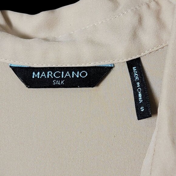 Lot of 2 Silk Tops BCBGMAXAZRIA Marciano Office Work Victorian Elegant Small - Picture 6 of 15